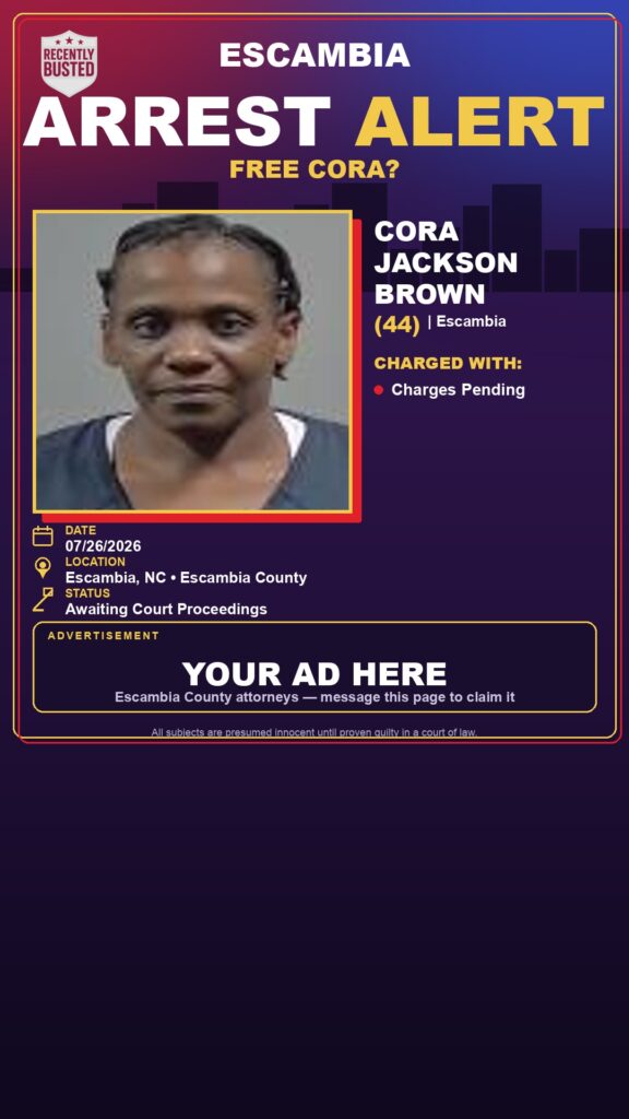 Cora Jackson Brown — arrest record card, Mugshot Hottie