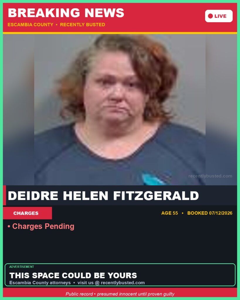 Arrest report - Deidre Helen Fitzgerald