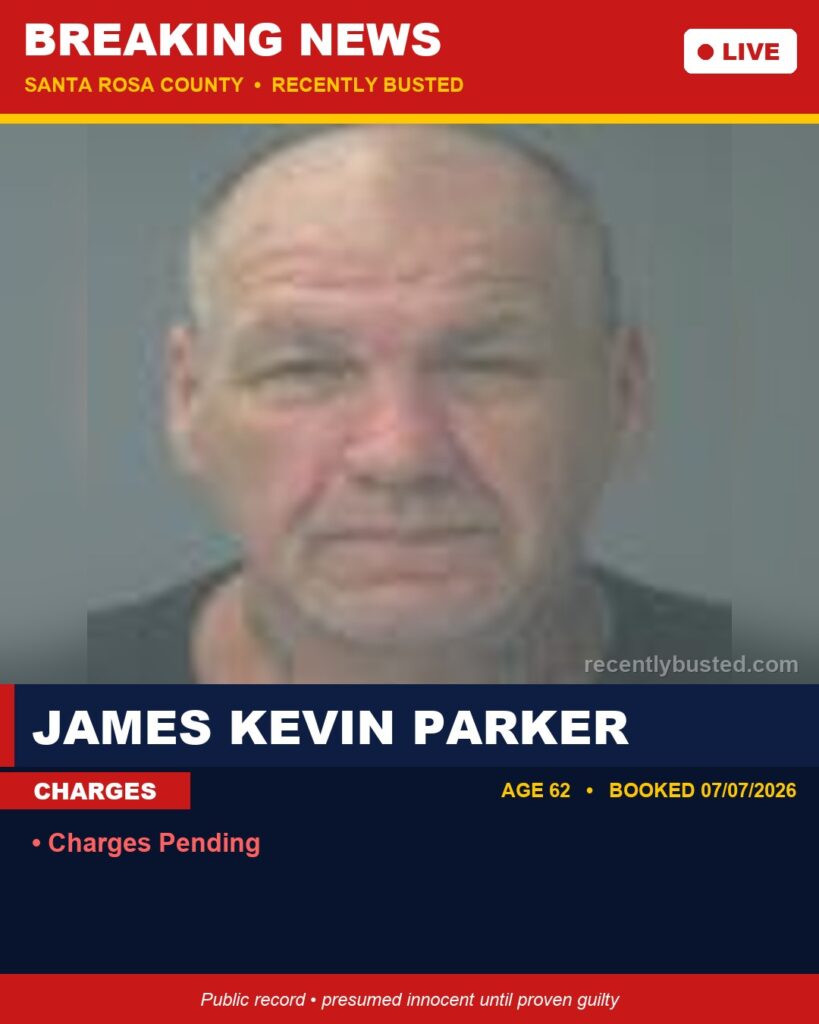 Arrest report - James Kevin Parker