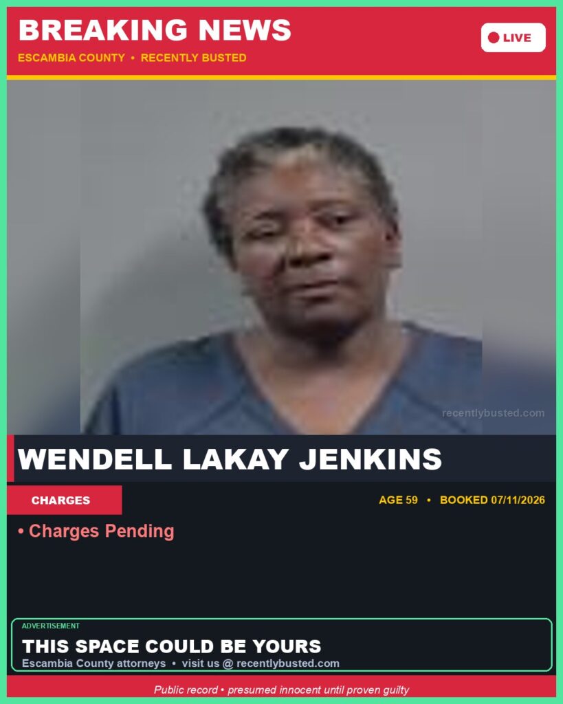 Arrest report - Wendell Lakay Jenkins