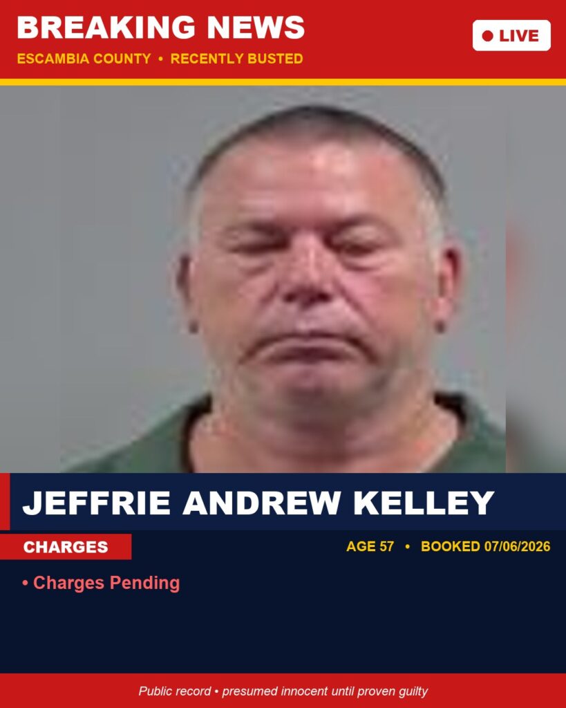 Arrest report - Jeffrie Andrew Kelley