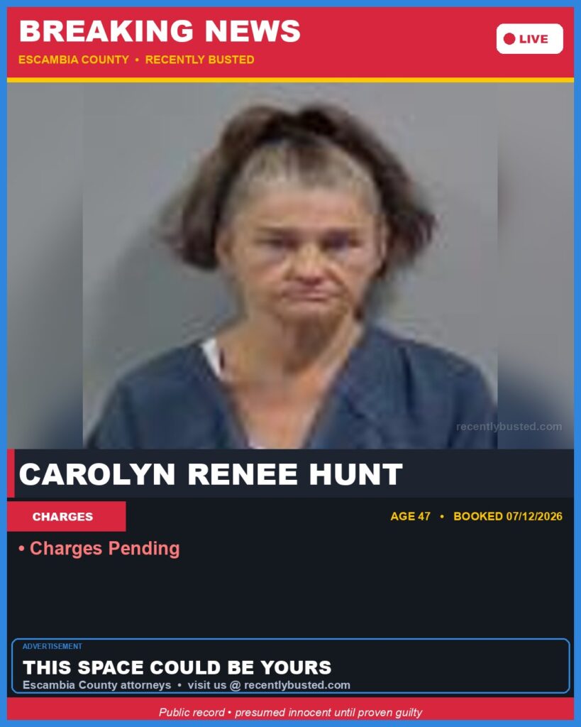 Arrest report - Carolyn Renee Hunt