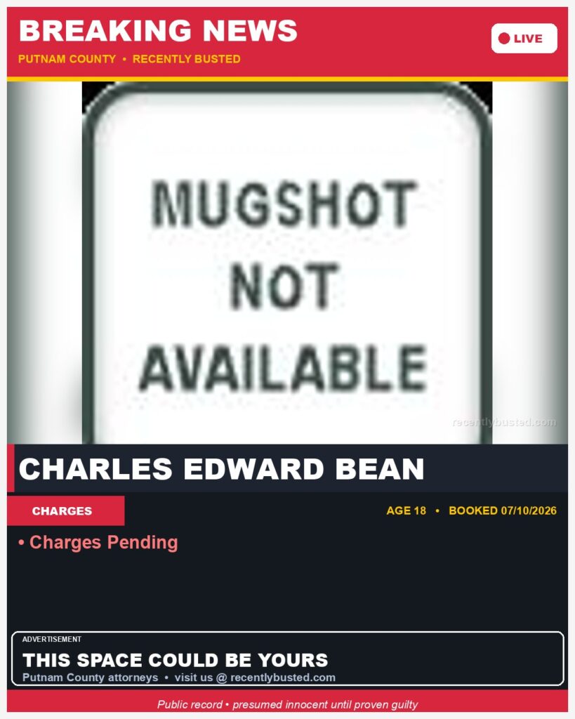 Arrest report - Charles Edward Bean