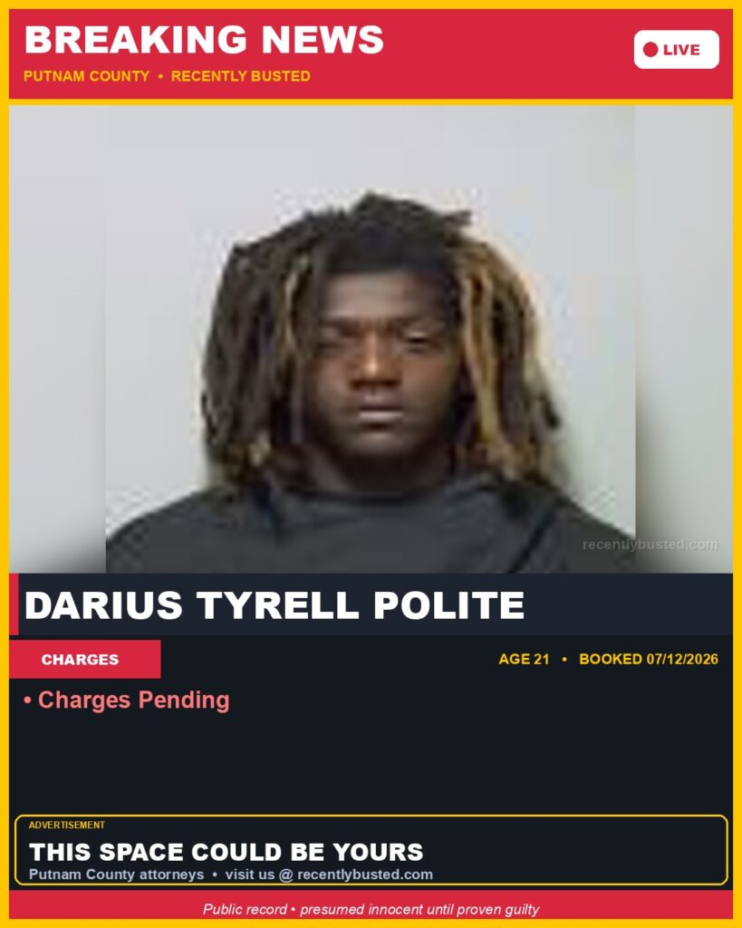 Arrest report - Darius Tyrell Polite