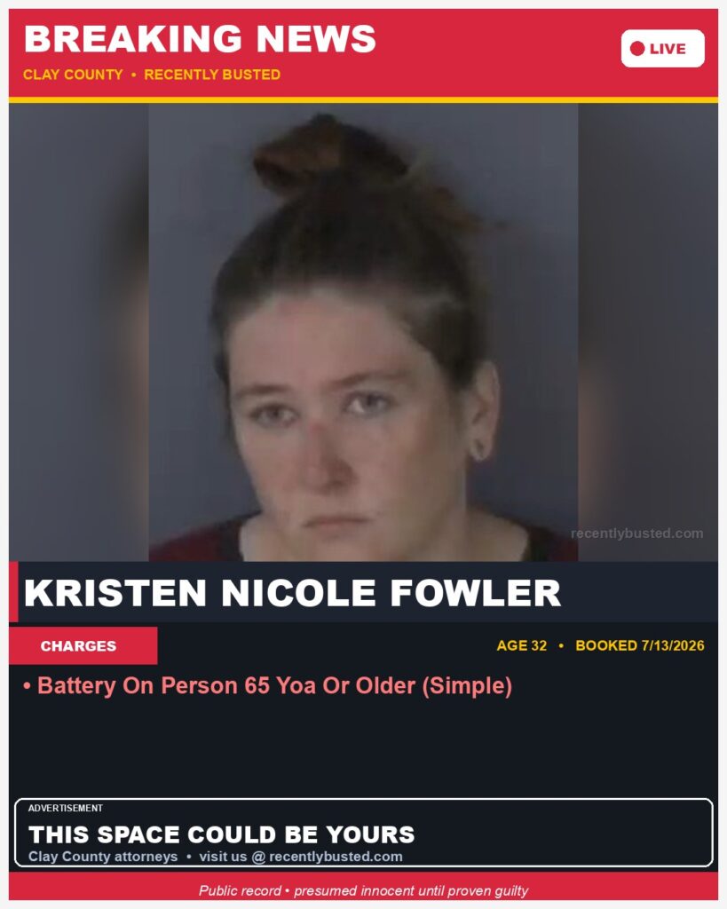 KRISTEN NICOLE FOWLER — arrest record card, Mugshot Hottie