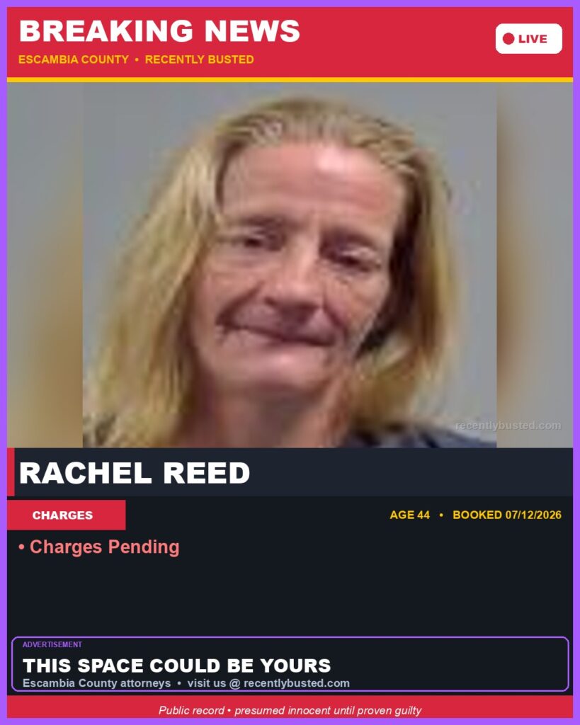 Arrest report - Rachel Reed