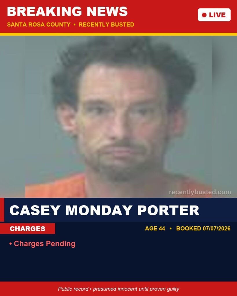 Arrest report - Casey Monday Porter