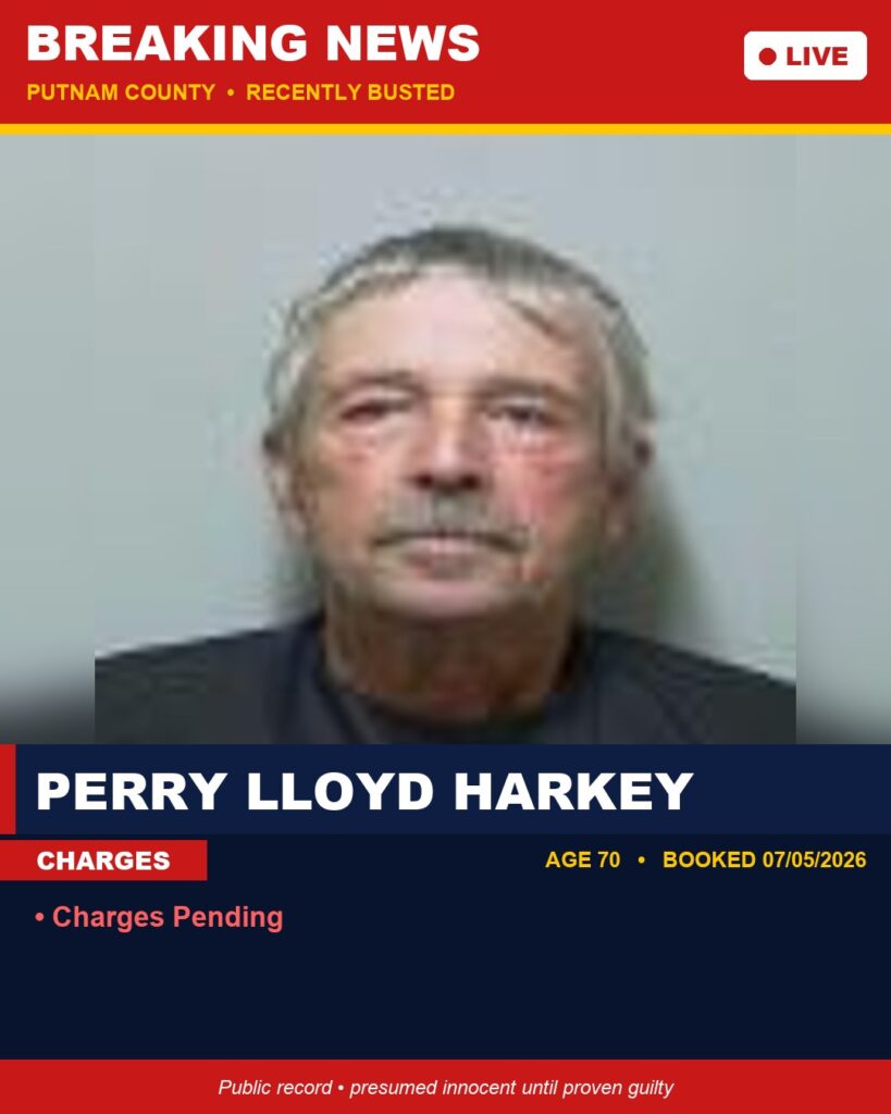 Arrest report - Perry Lloyd Harkey