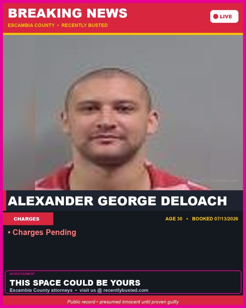 Alexander George Deloach — arrest record card, Florida Crime