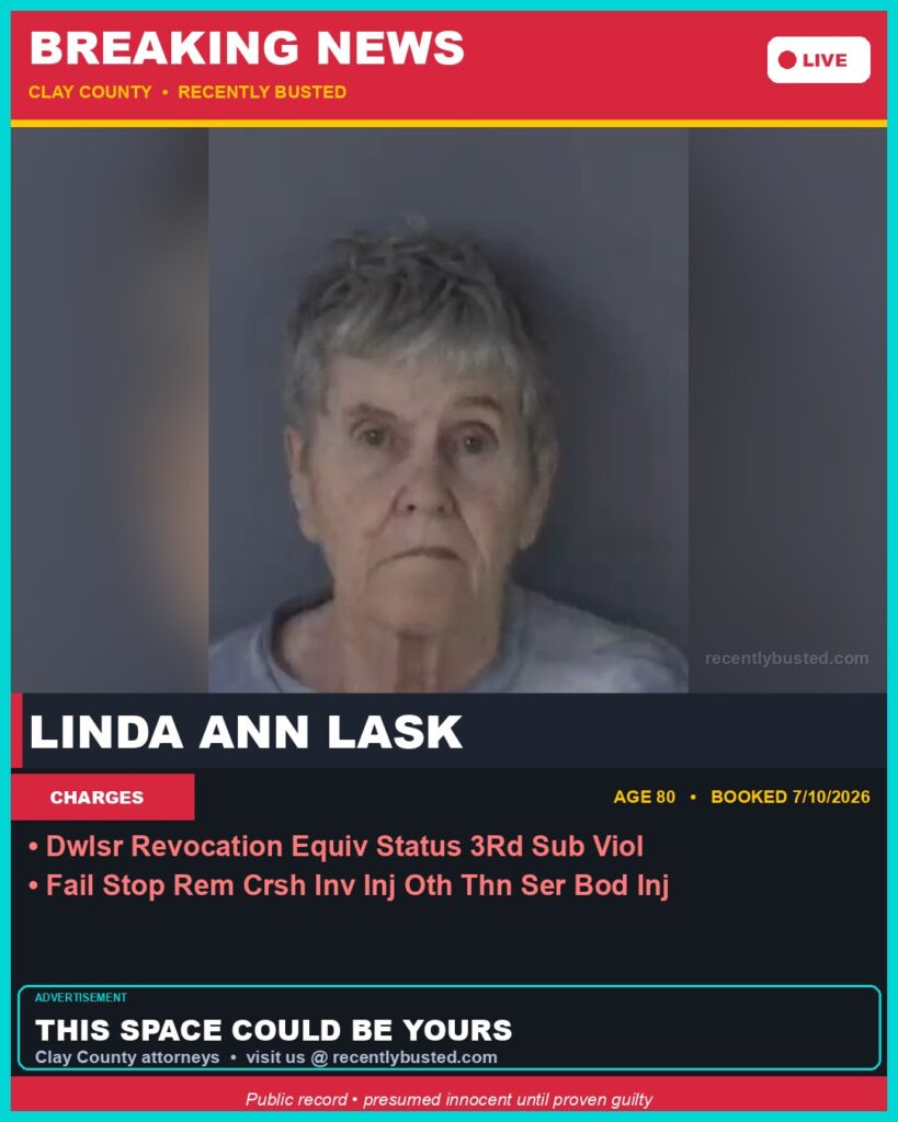 Arrest report - LINDA ANN LASK