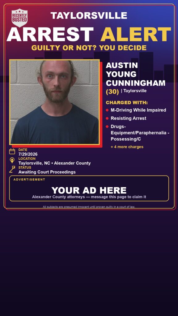Booking photo of AUSTIN YOUNG CUNNINGHAM