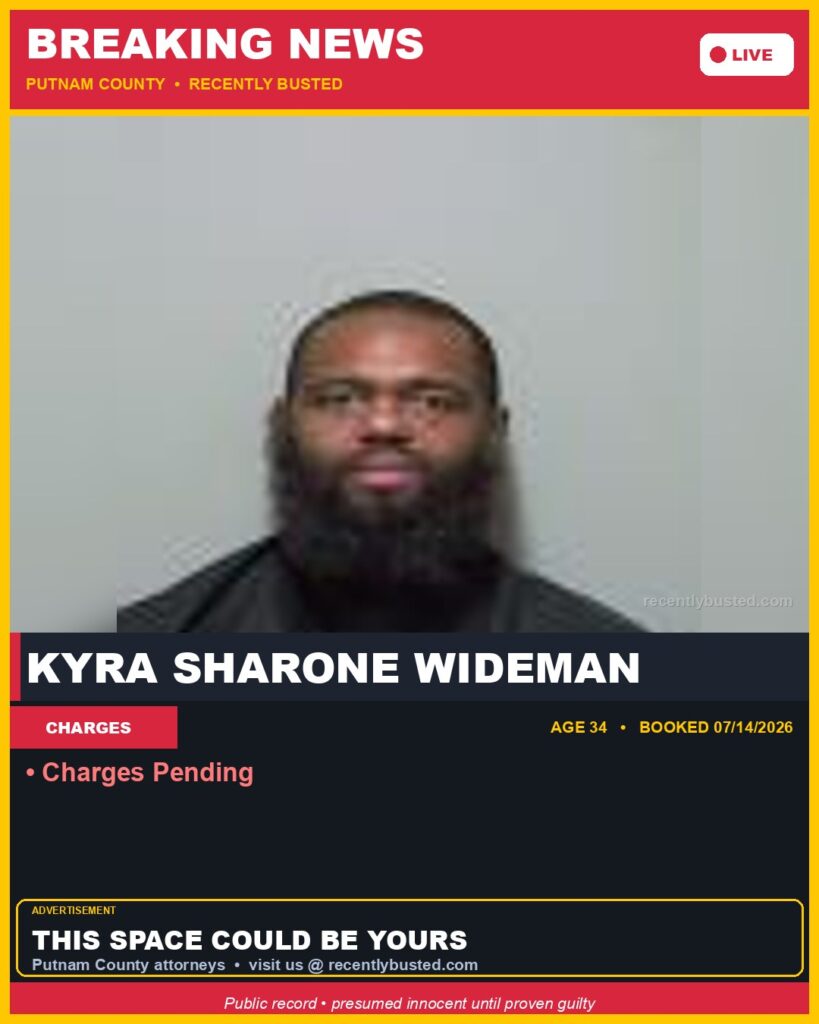 Kyra Sharone Wideman — arrest record card, Florida Crime