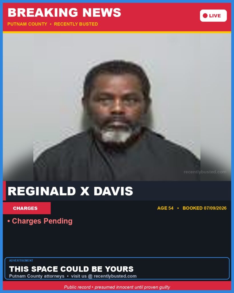 Arrest report - Reginald X Davis