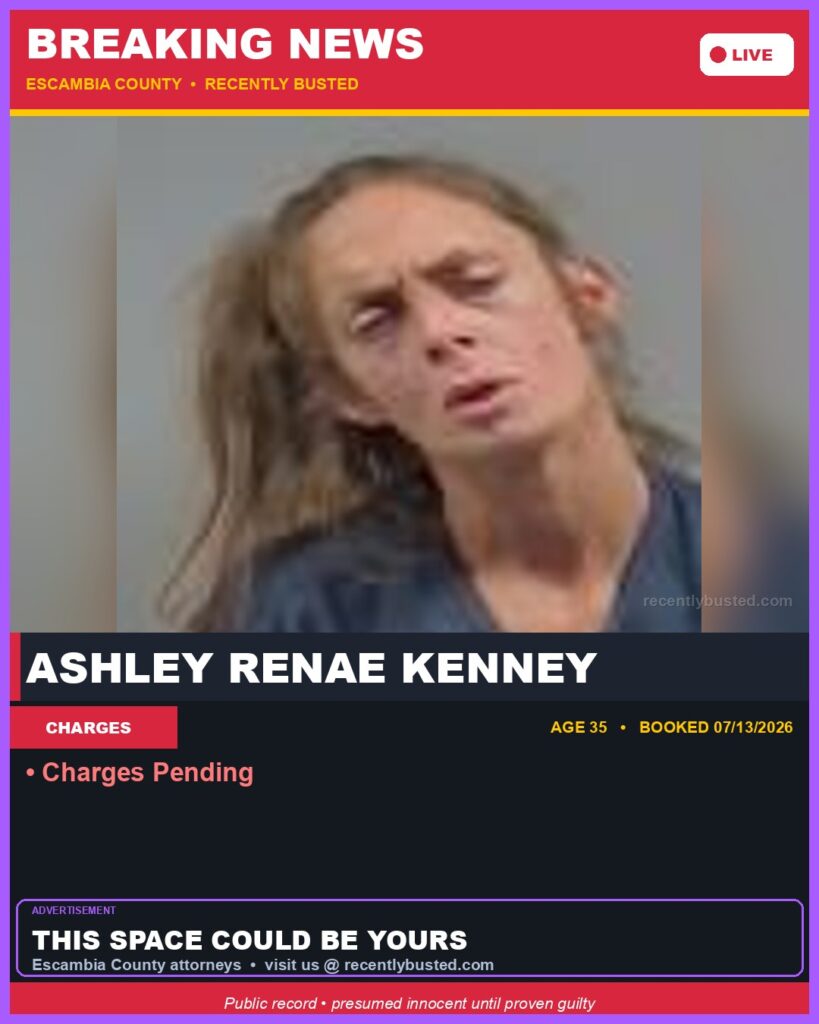 Ashley Renae Kenney — arrest record card, Mugshot Hottie