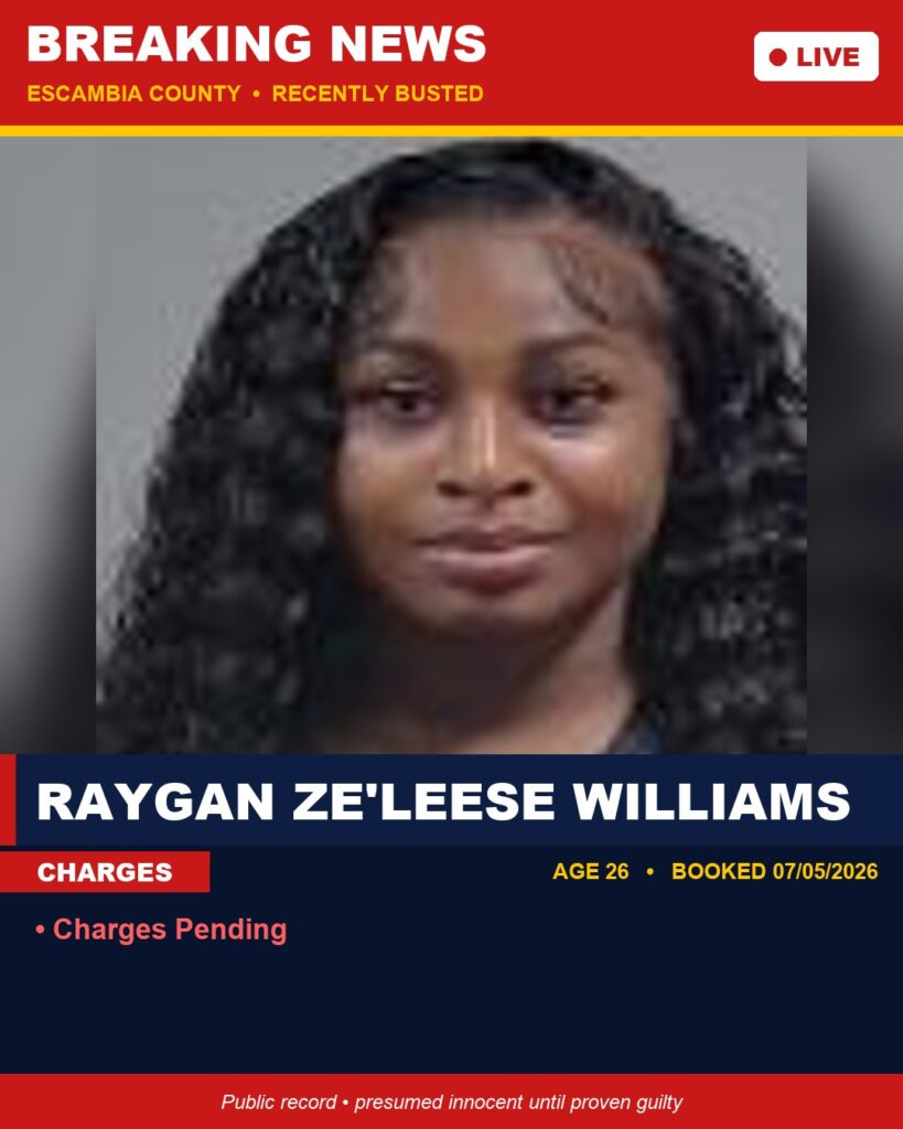 Arrest report - Raygan Ze’Leese Williams