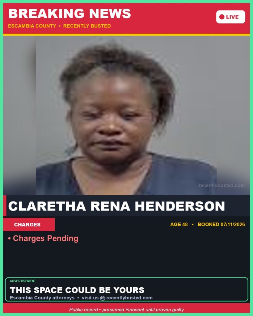 Arrest report - Claretha Rena Henderson