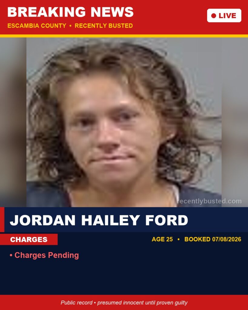 Arrest report - Jordan Hailey Ford
