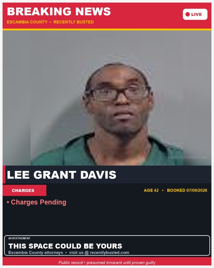 Arrest report - Lee Grant Davis