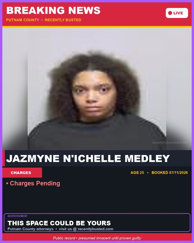 Arrest report - Jazmyne N’Ichelle Medley