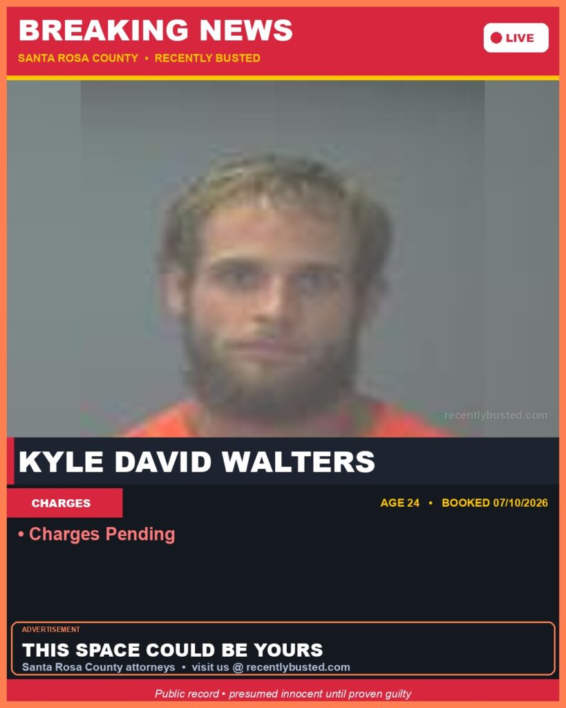 Arrest report - Kyle David Walters