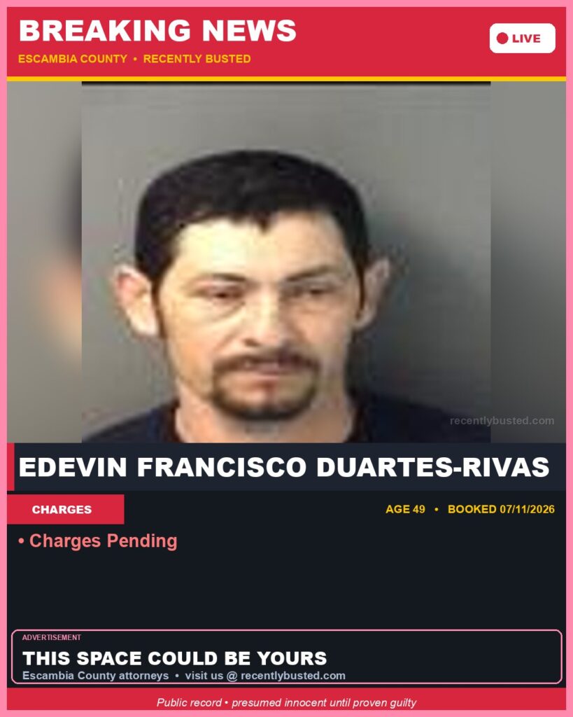 Arrest report - Edevin Francisco Duartes-Rivas