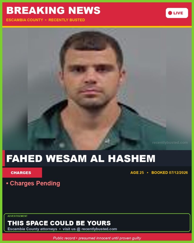 Arrest report - Fahed Wesam Al Hashem