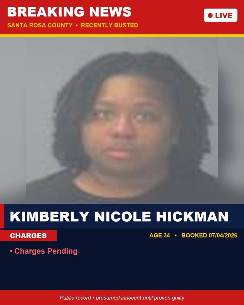 Arrest report - Kimberly Nicole Hickman