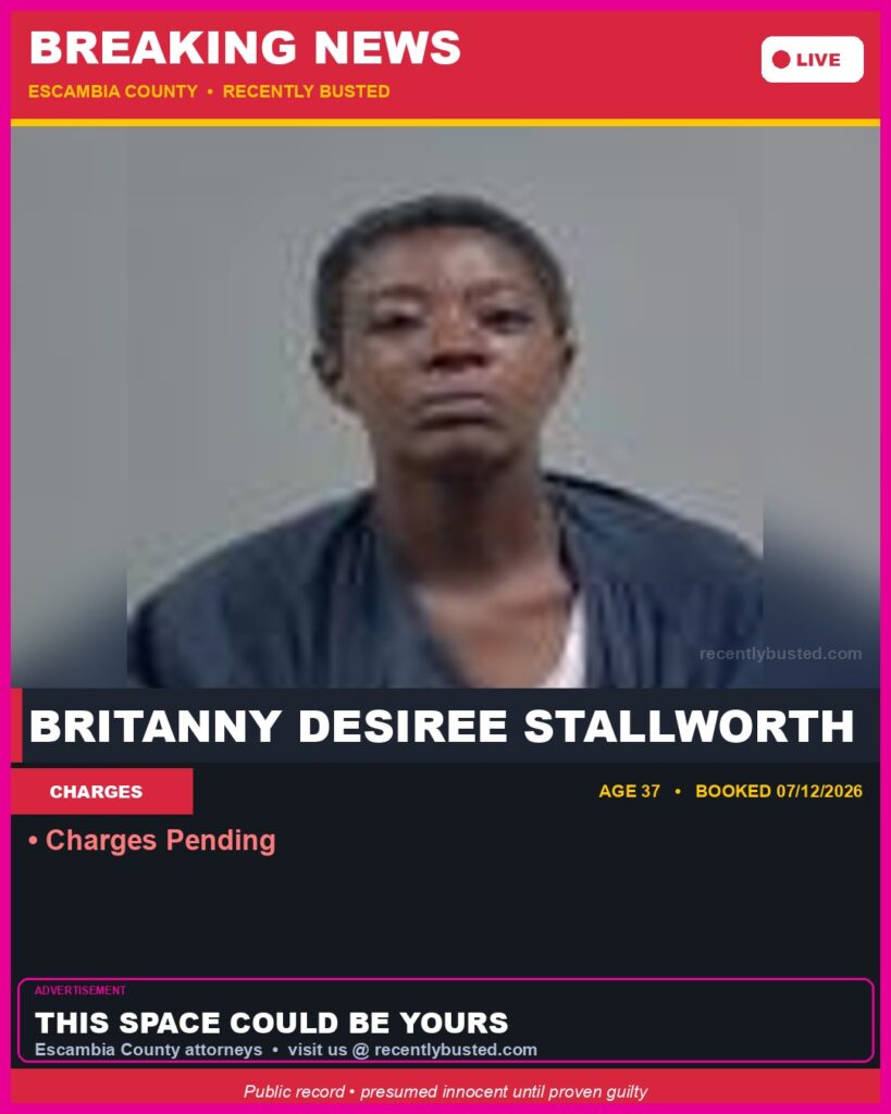 Britanny Desiree Stallworth — arrest record card, Mugshot Hottie
