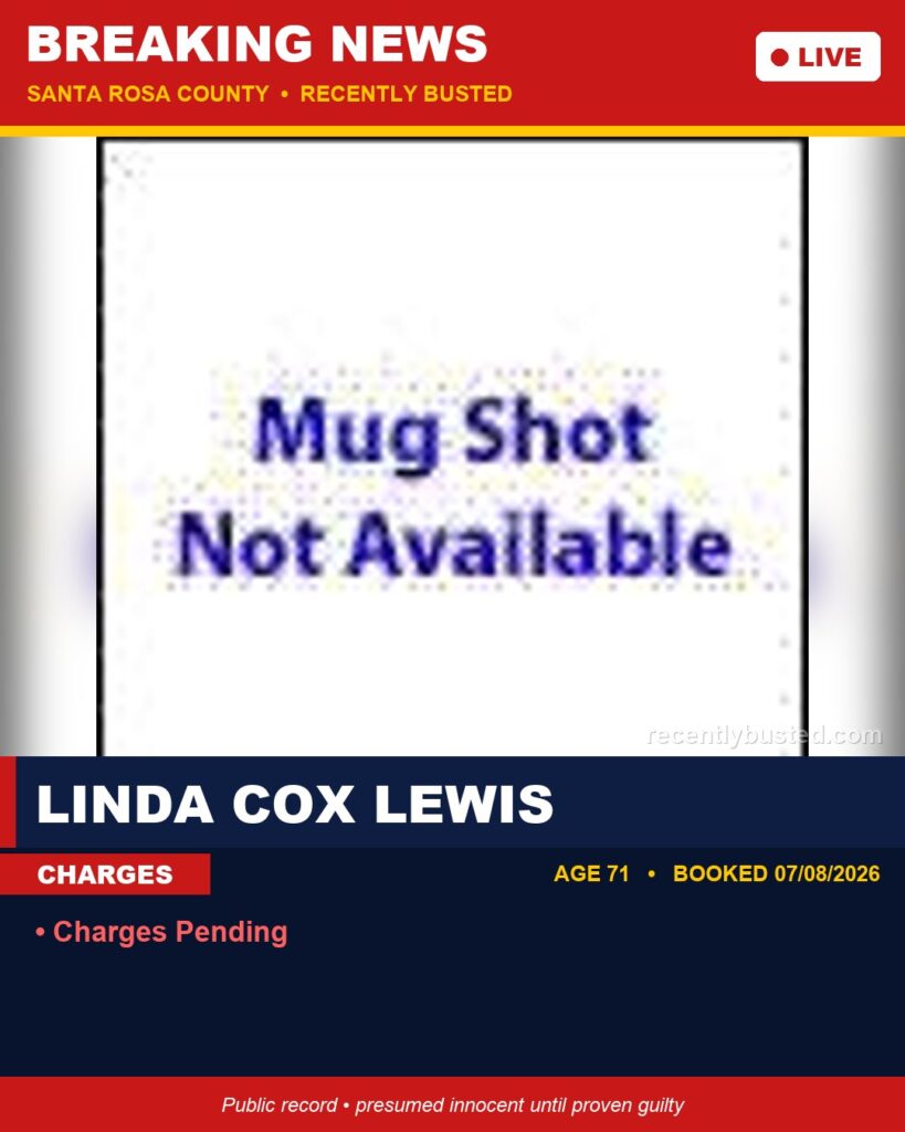 Arrest report - Linda Cox Lewis