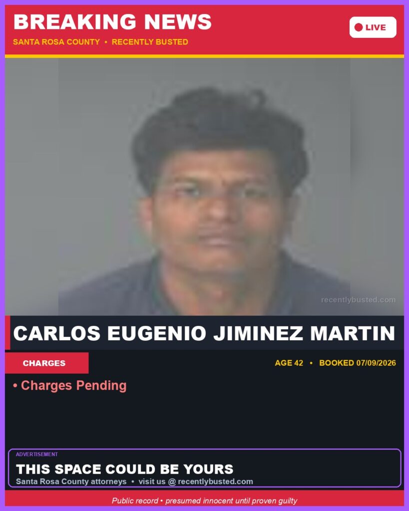 Arrest report - Carlos Eugenio Jiminez Martin