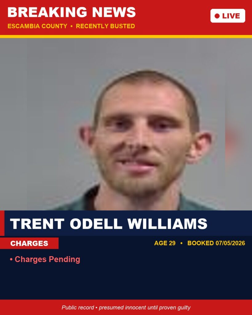 Arrest report - Trent Odell Williams