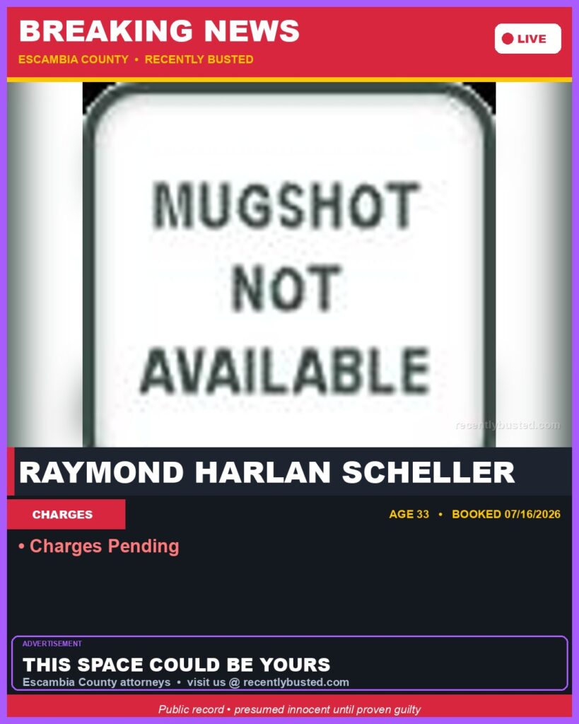 Raymond Harlan Scheller — arrest record card, Florida Crime