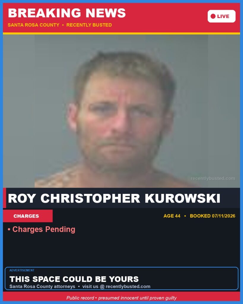 Arrest report - Roy Christopher Kurowski