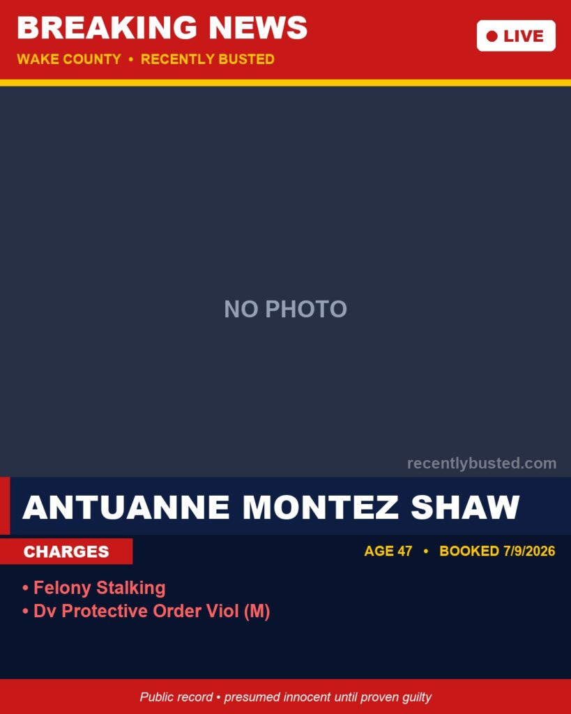 Arrest report - ANTUANNE MONTEZ SHAW