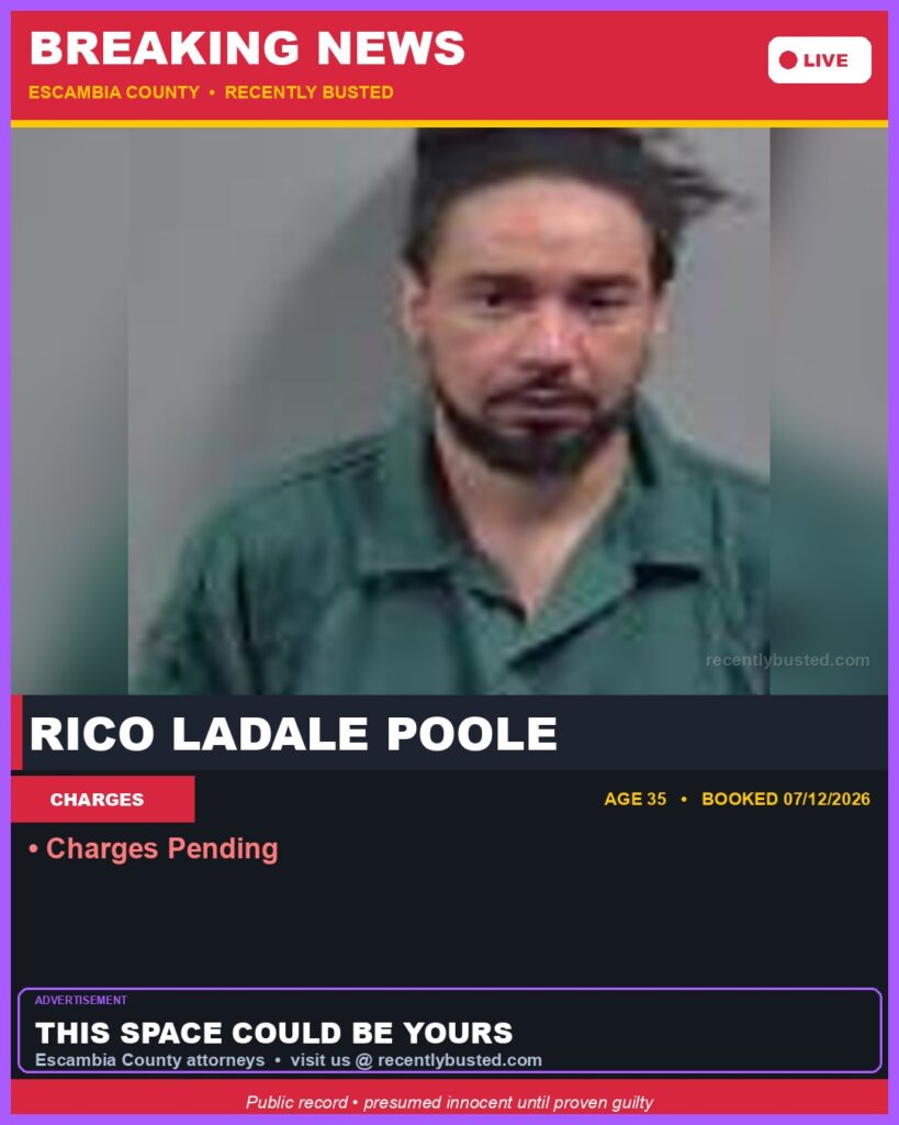 Arrest report - Rico Ladale Poole