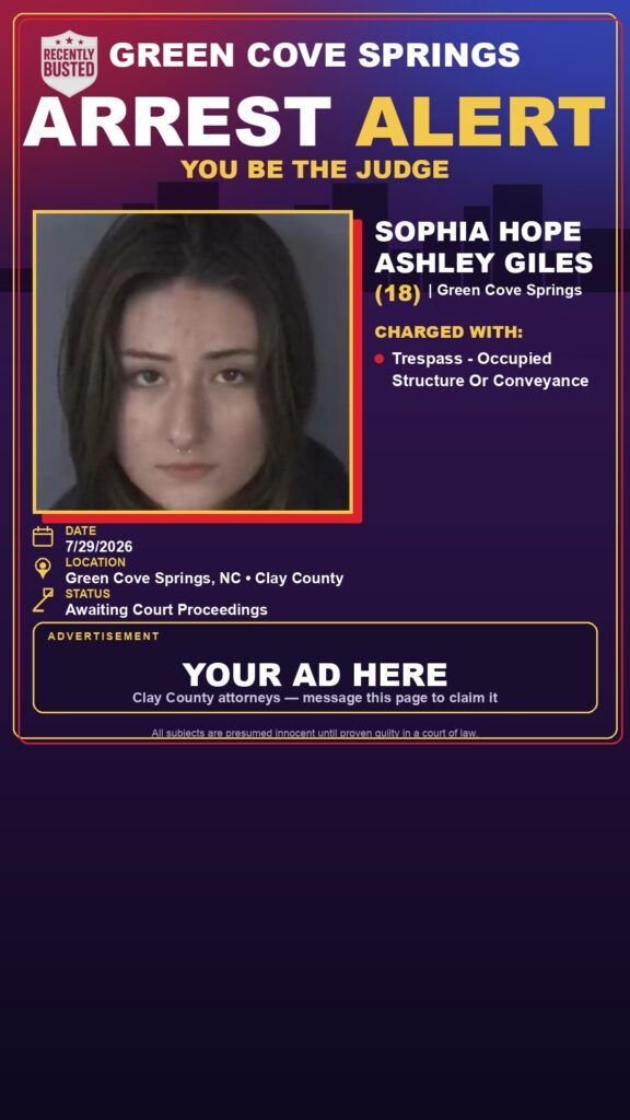 Booking photo of SOPHIA HOPE ASHLEY GILES