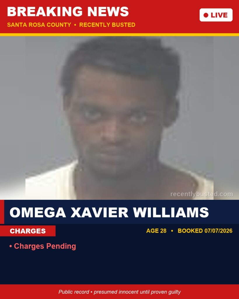 Arrest report - Omega Xavier Williams