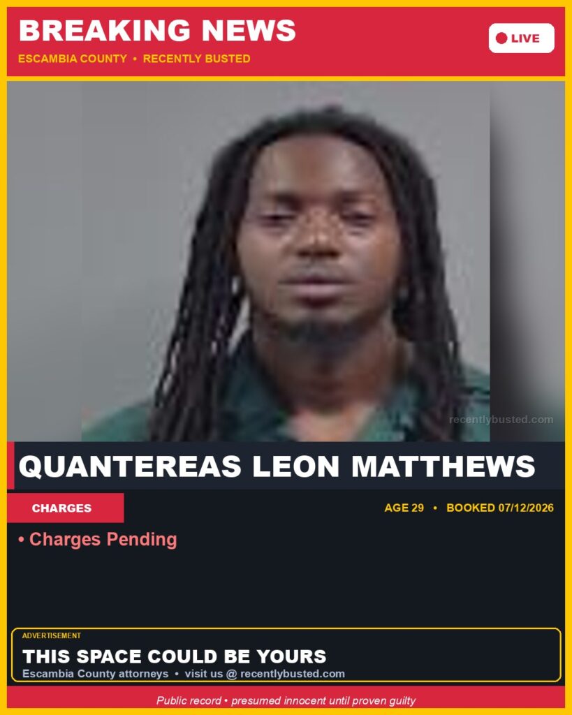 Arrest report - Quantereas Leon Matthews