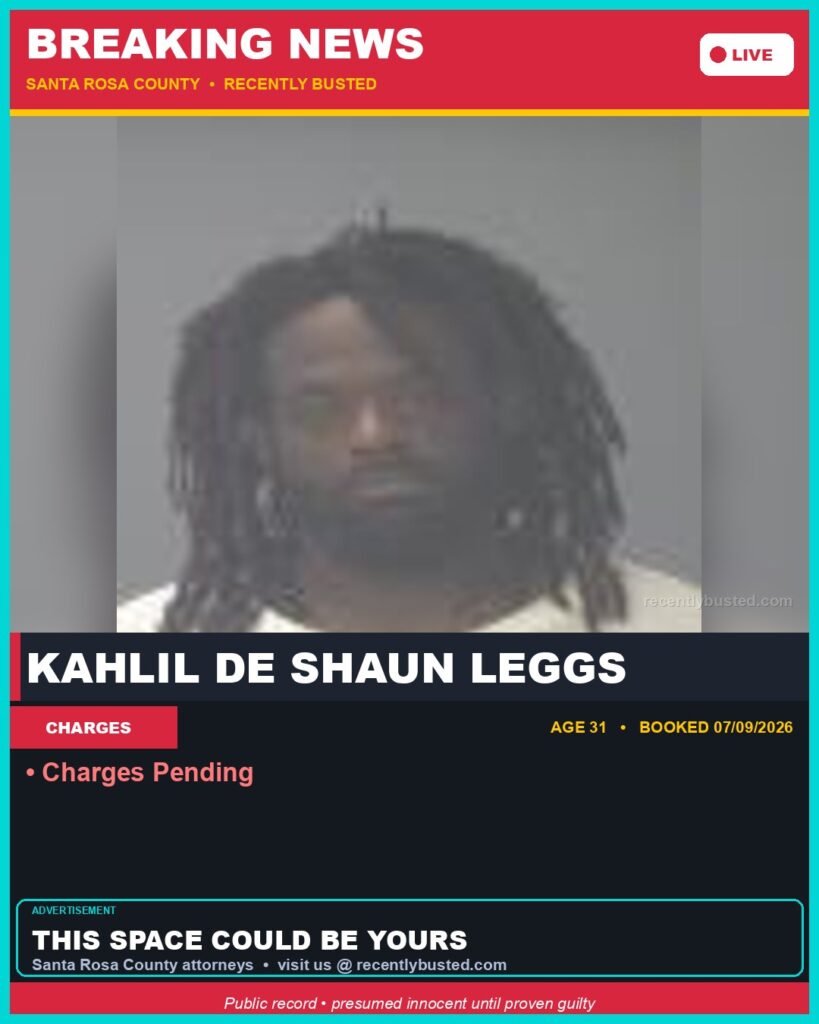 Arrest report - Kahlil De Shaun Leggs