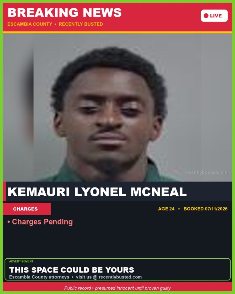 Arrest report - Kemauri Lyonel Mcneal