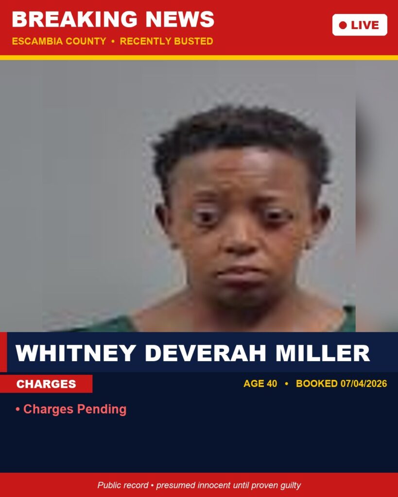 Arrest report - Whitney Deverah Miller