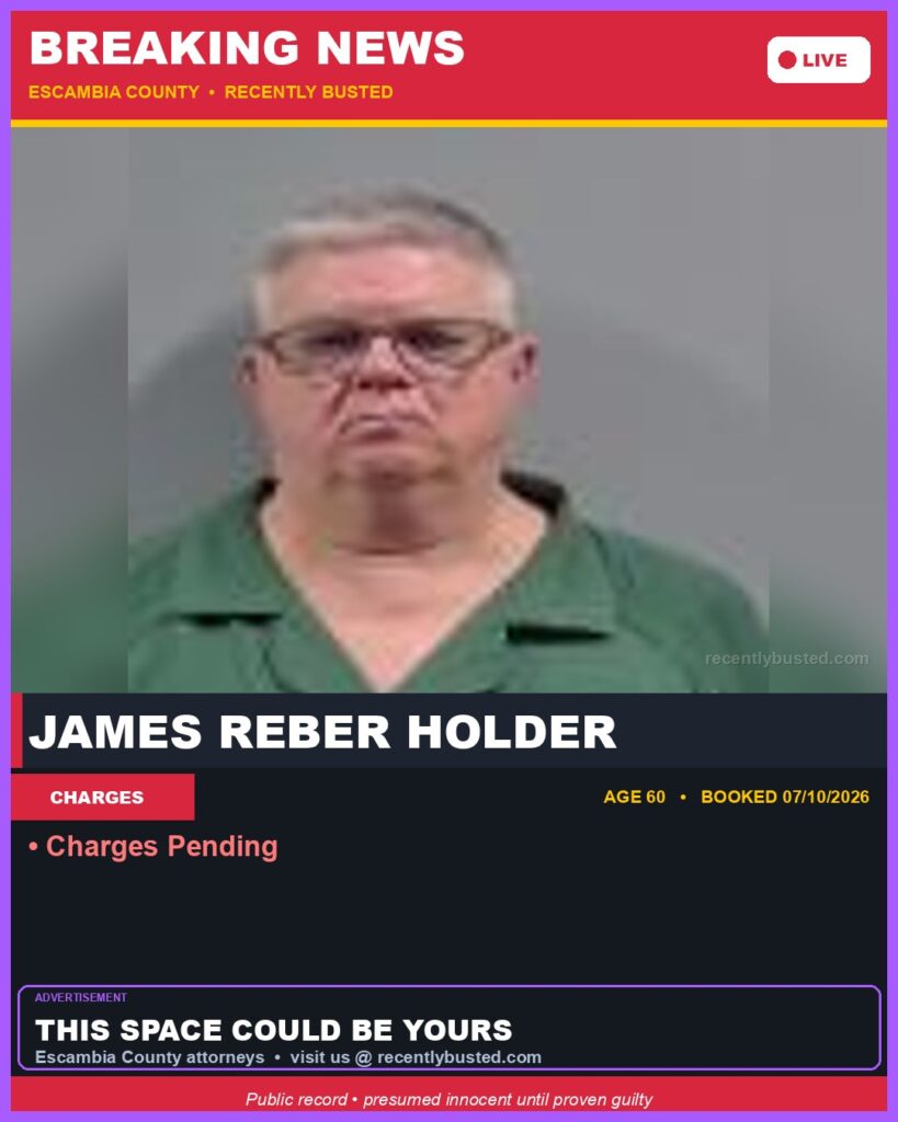 Arrest report - James Reber Holder