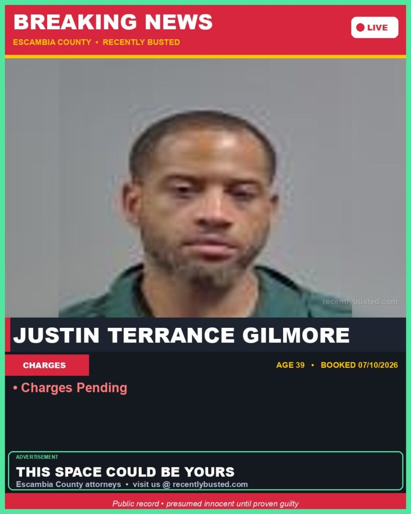 Arrest report - Justin Terrance Gilmore