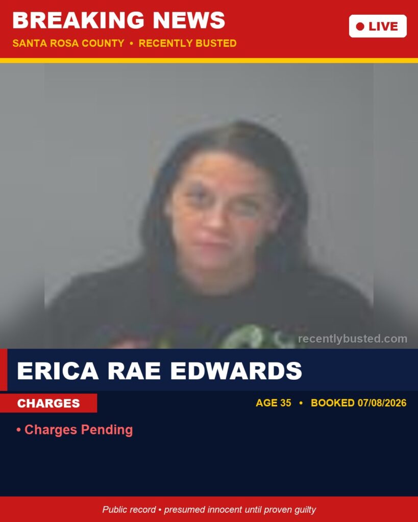 Arrest report - Erica Rae Edwards