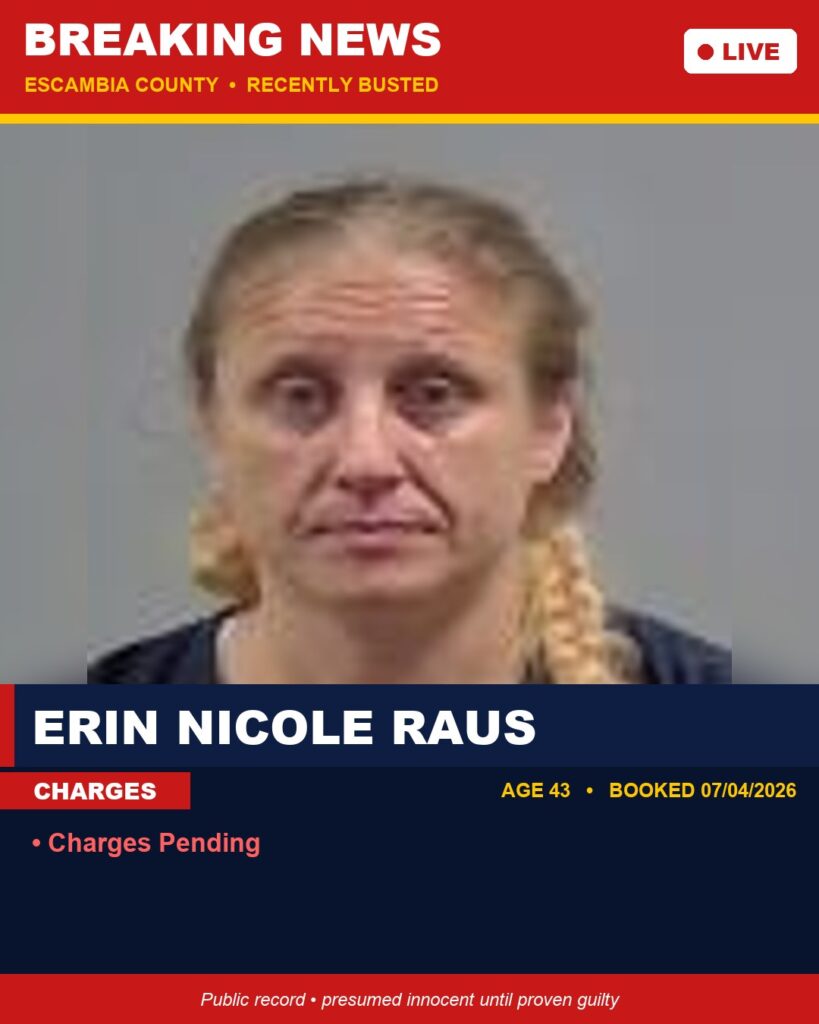 Arrest report - Erin Nicole Raus