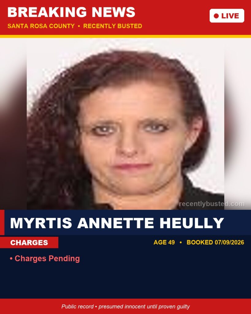 Arrest report - Myrtis Annette Heully