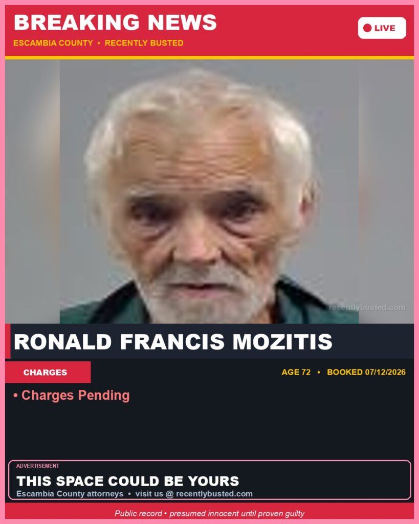 Arrest report - Ronald Francis Mozitis