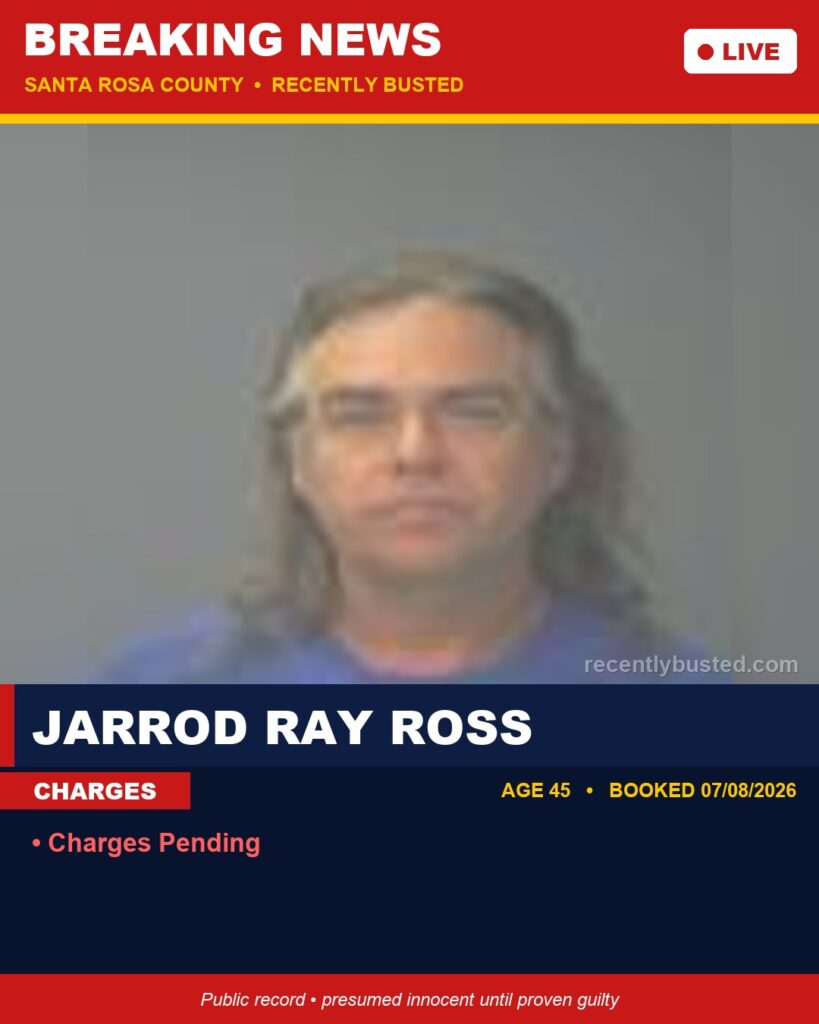 Arrest report - Jarrod Ray Ross