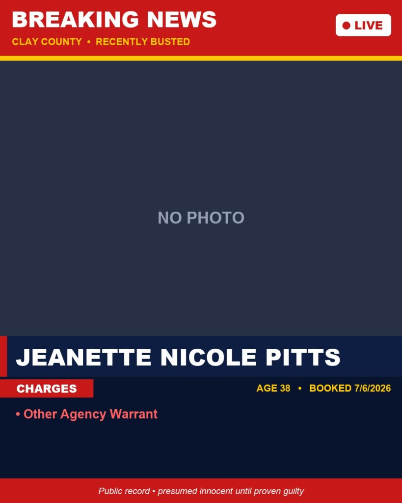 Arrest report - JEANETTE NICOLE PITTS