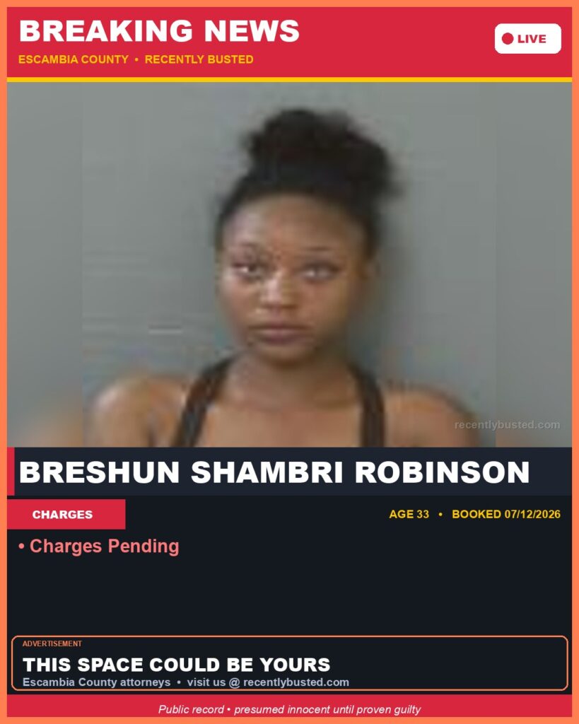 Arrest report - Breshun Shambri Robinson